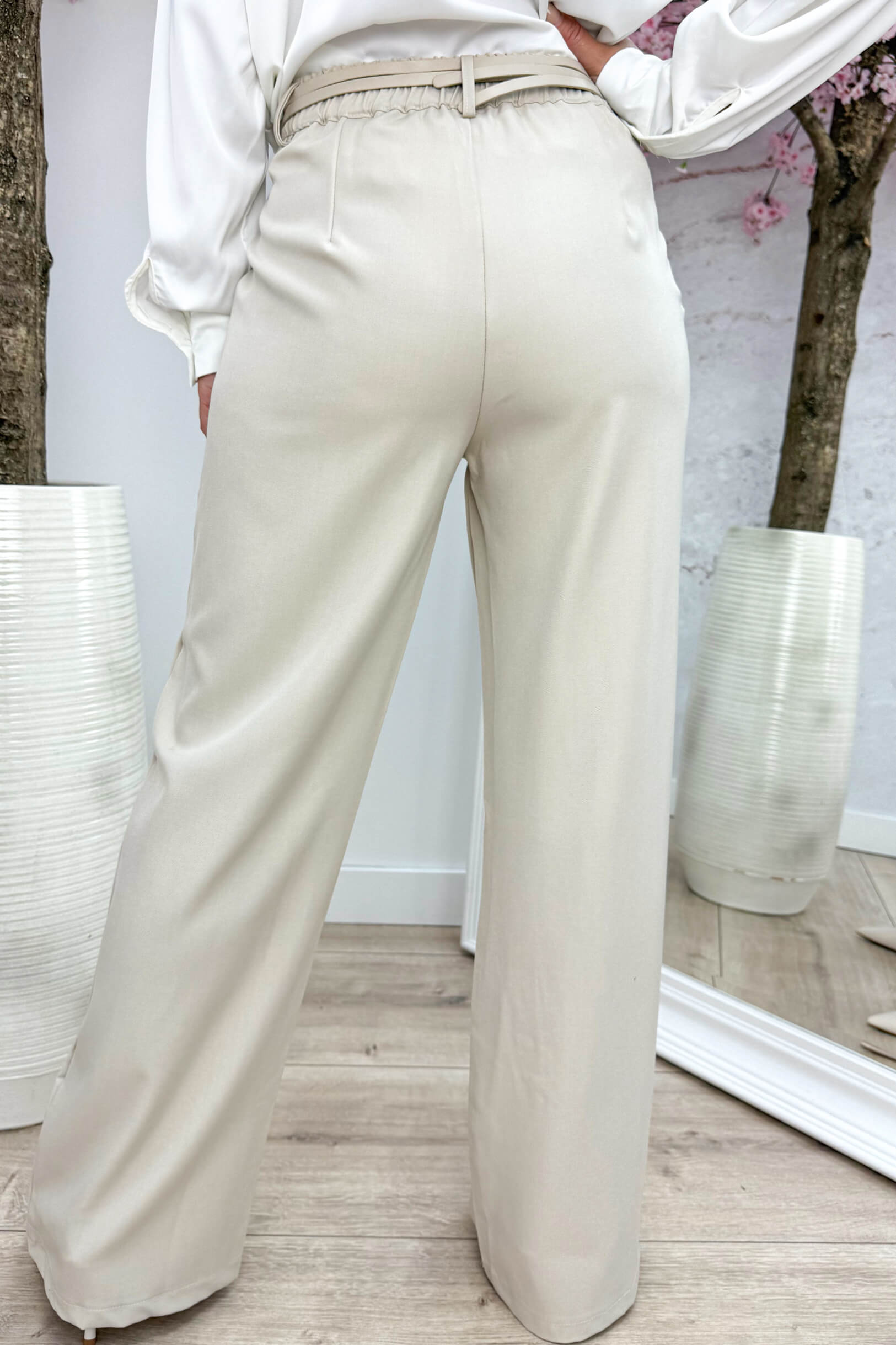Boss babe belted pantalon - Beige