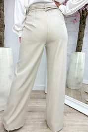 Boss babe belted pantalon - Beige