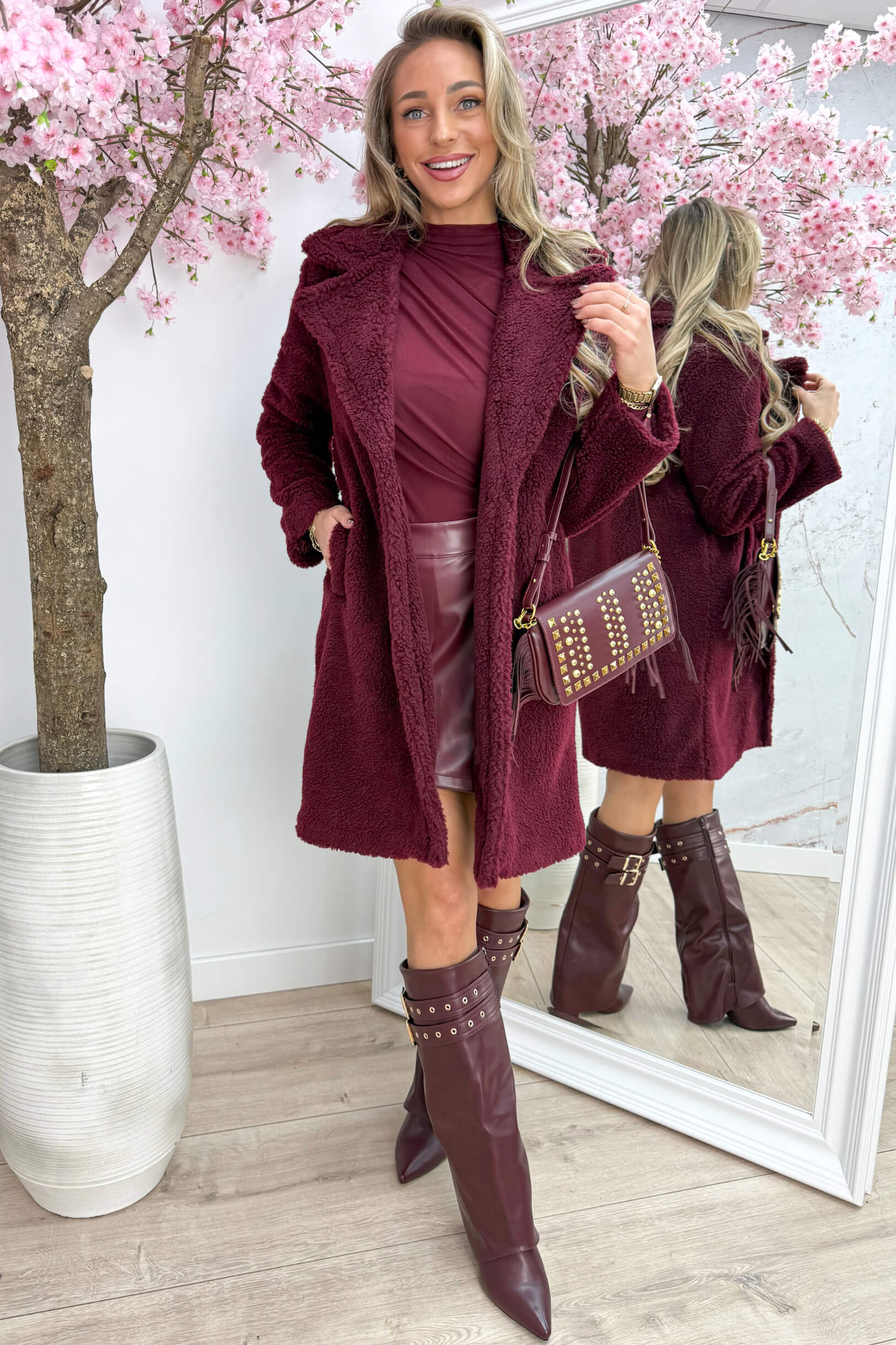 Teddy time jacket - Bordeaux