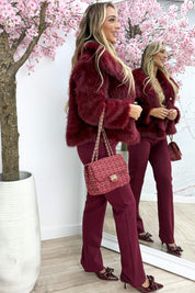 Furry feelings jacket - Bordeaux