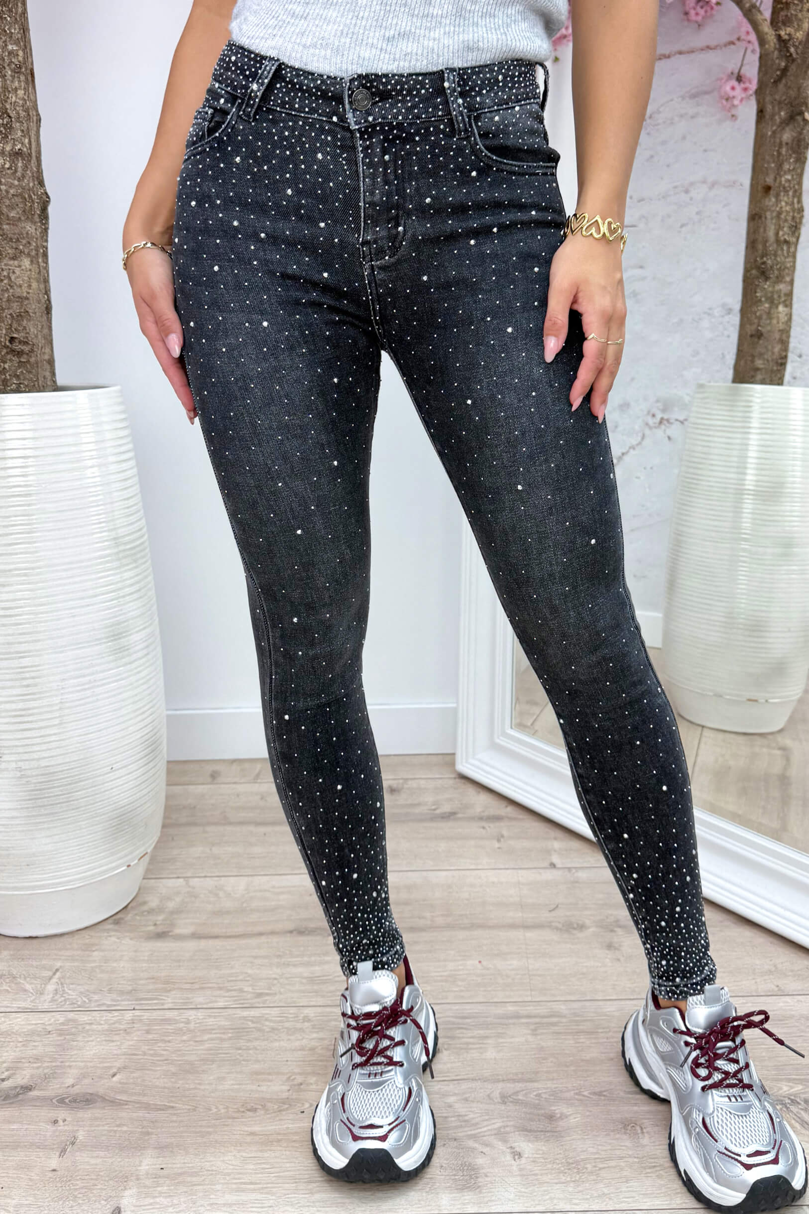 Diamond slim jeans H931-2 - Zwart