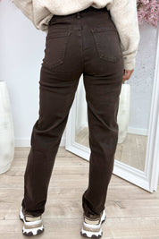 Mom fit jeans Y3352-7 - Bruin