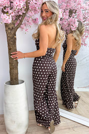 Polkadot gold detail jumpsuit - Bruin