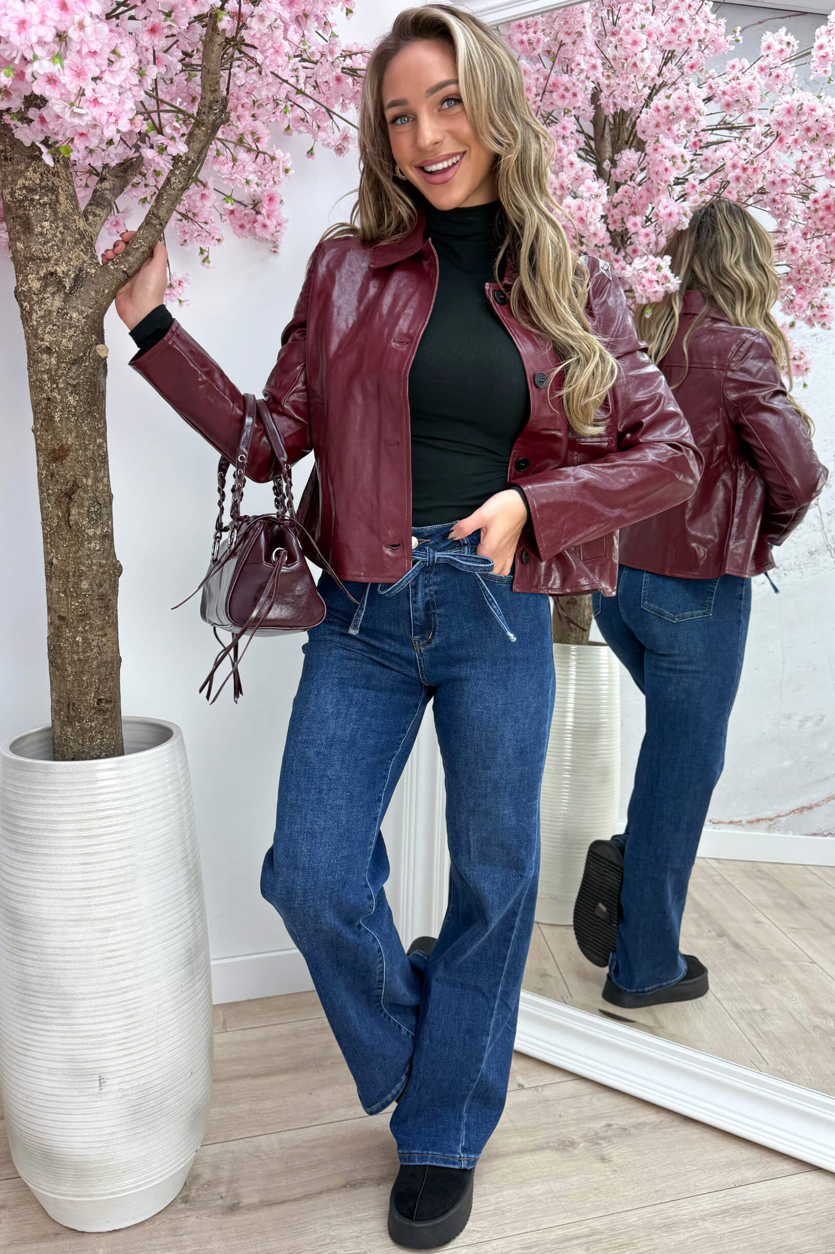 Glossy jacket - Bordeaux