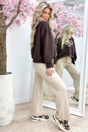 Ribbed comfy pants - Beige