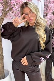 Le marais leopard sweater - Bruin