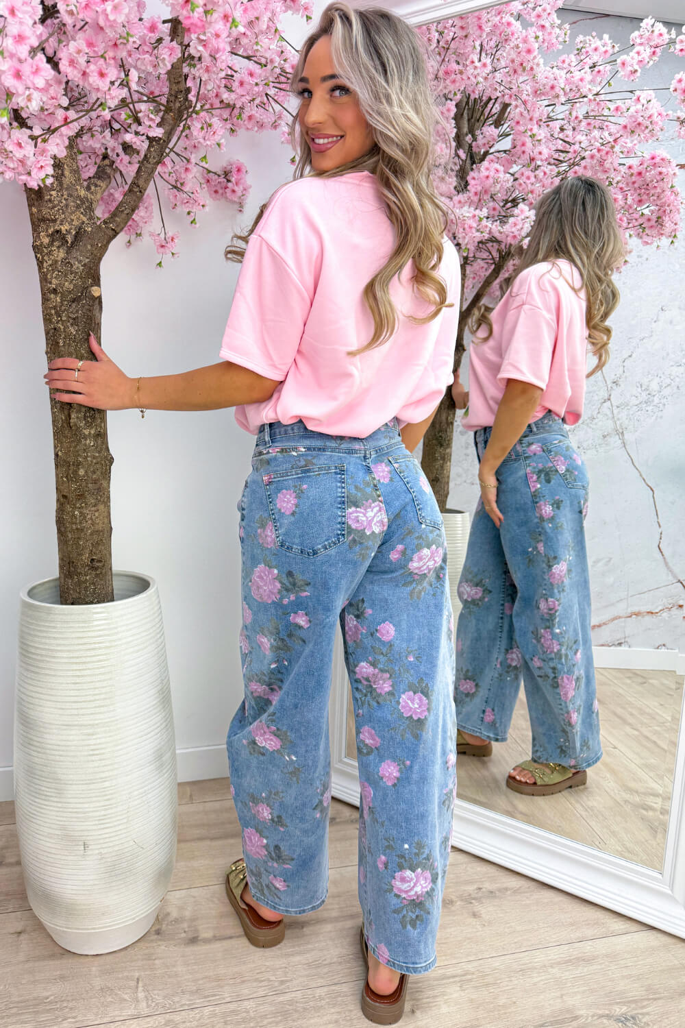 Strawberry matcha T-shirt - Lollypop roze