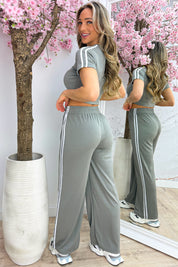 Zigzag comfy co-ord - Dk. grijs