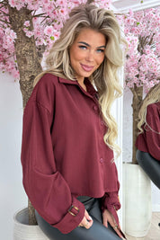 On trench topje - Bordeaux