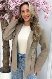 Tailored pocket blazer - Taupe