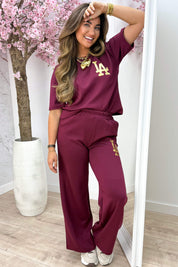 LA comfy co-ord - Bordeaux