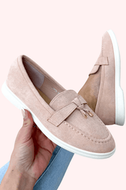 Suede look loafers - Oud roze