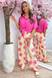 Basic knot blouse - Fuchsia