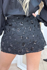 Dreamy paillet skort - Zwart