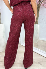 Lovely paillets pants - Bordeaux