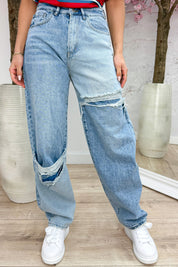 Damaged balloon jeans - Jeans blue