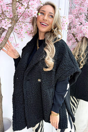 Snuggle up teddy gilet - Zwart