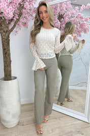 Straight leg pantalon - Taupe