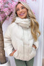 Snow much attitude puffy winterjas - Beige