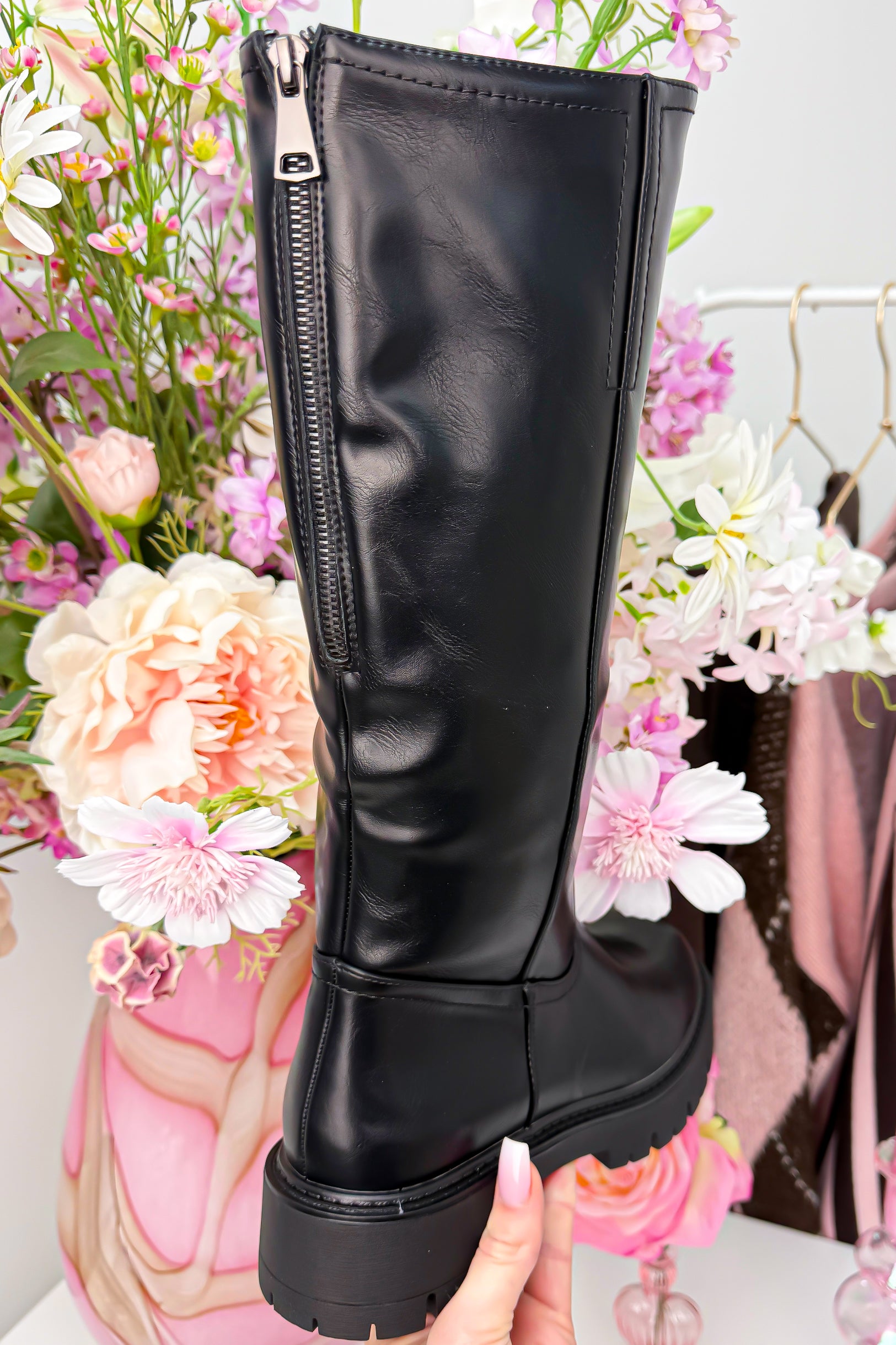Chunky city boots - Zwart