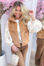 Fur the love of it gilet - Camel