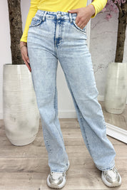 Braided straight leg jeans - Jeans blue
