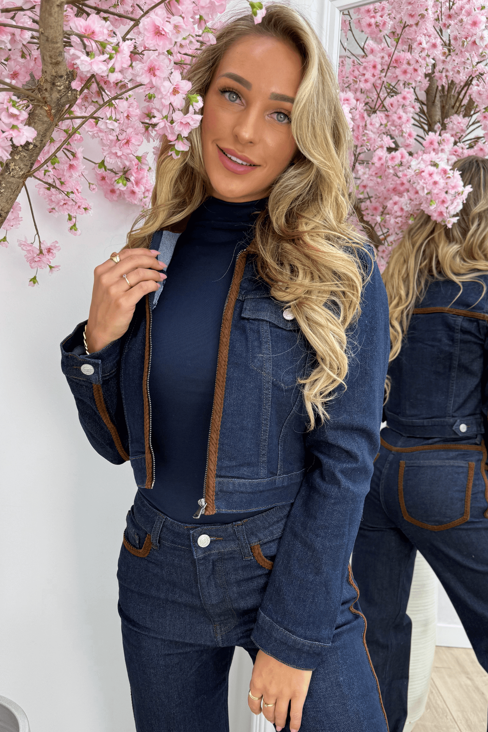 Cable denim jacket - Jeans blue