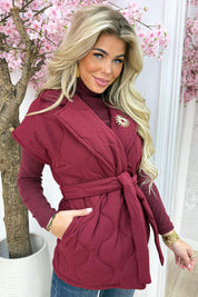 Sunshine broche gilet - Bordeaux