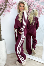 Striped comfy co-ord - Bordeaux