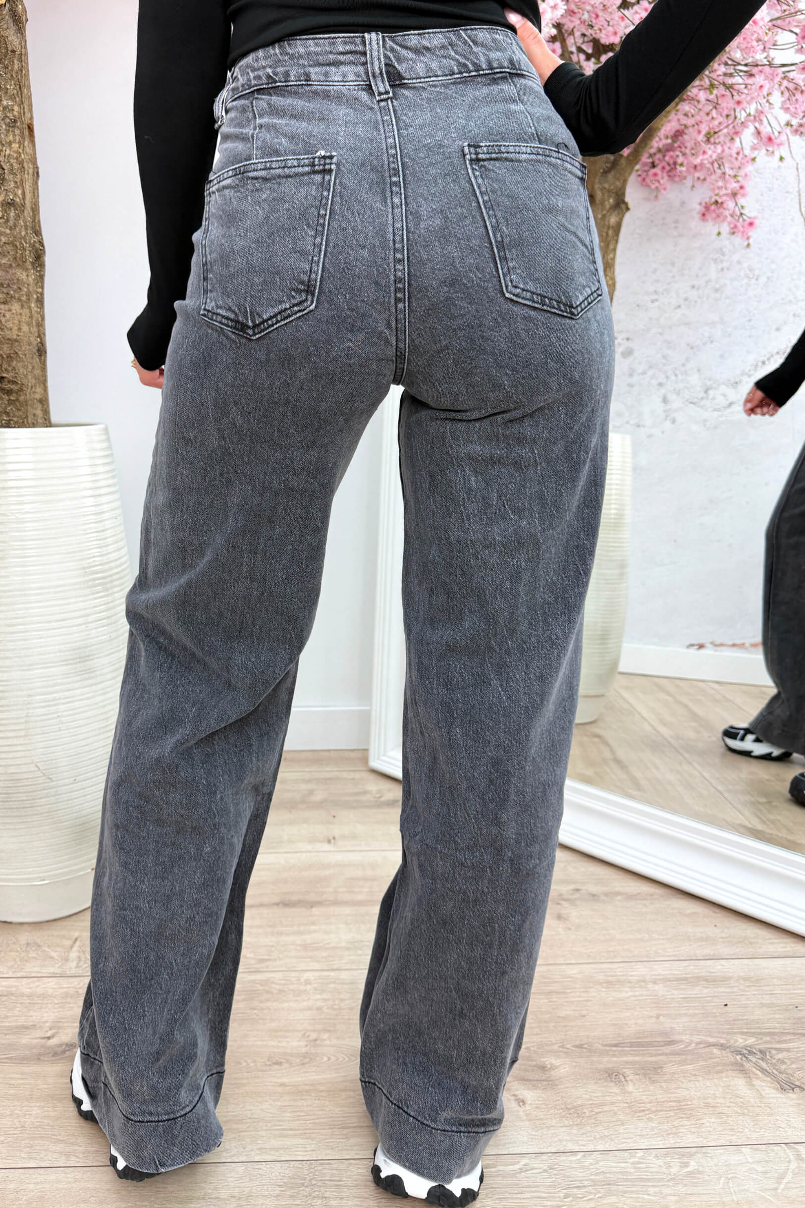 Seam to be wide leg jeans - Dk. grijs