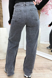Seam to be wide leg jeans - Dk. grijs