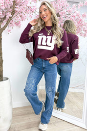 Soft suede NY trui - Bordeaux