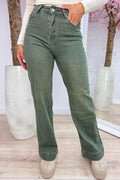 Too cool to be blue wide leg jeans - Army