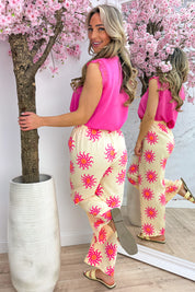 Basic lace topje - Fuchsia