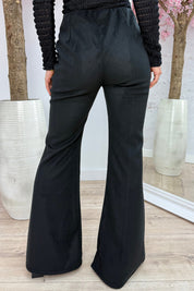 Vilt pantalon - Zwart