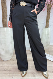 All about details belted pantalon - Zwart