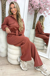 Comfy all day jumpsuit - Terracotta