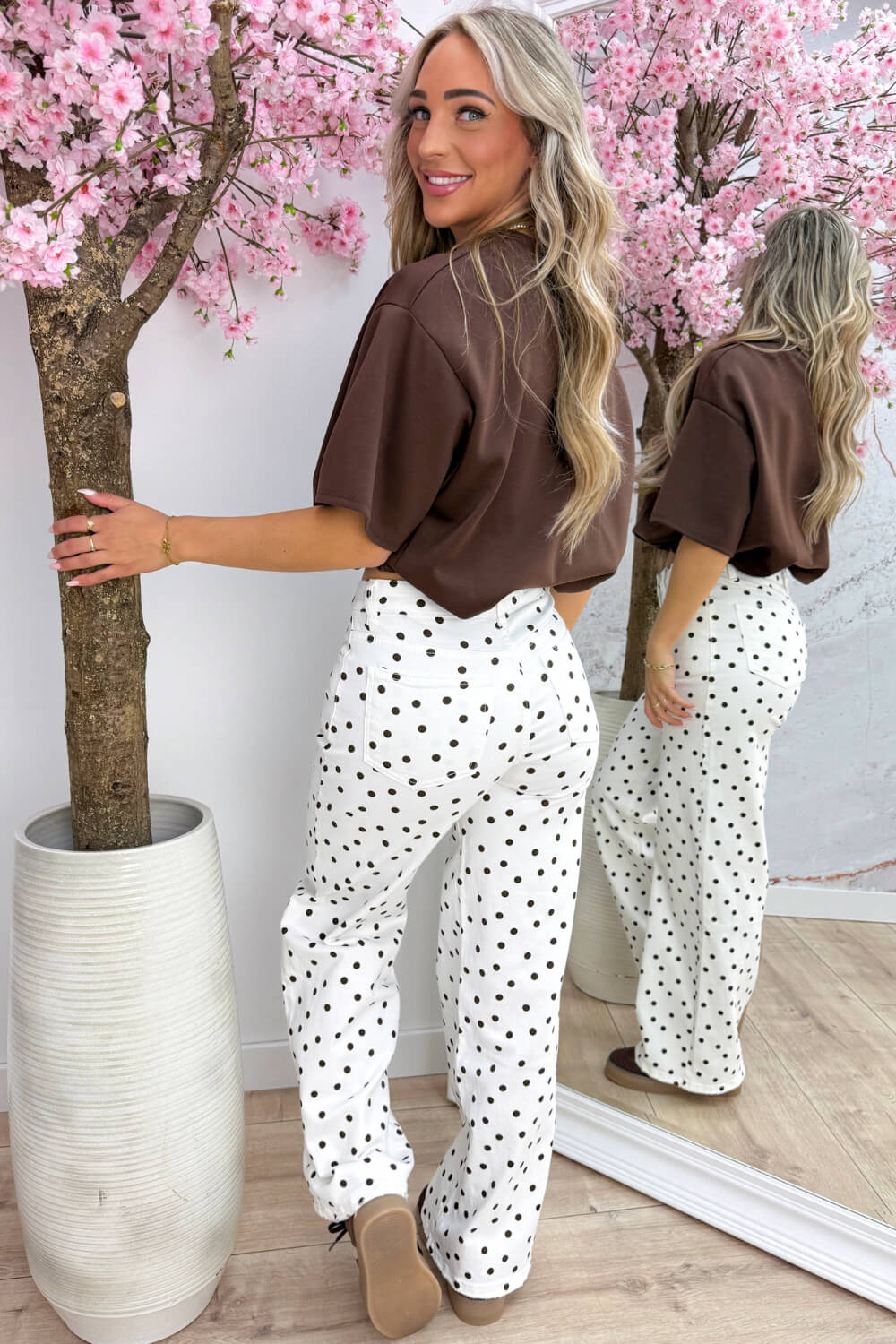 Basic puff topje - Bruin