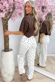Basic puff topje - Bruin