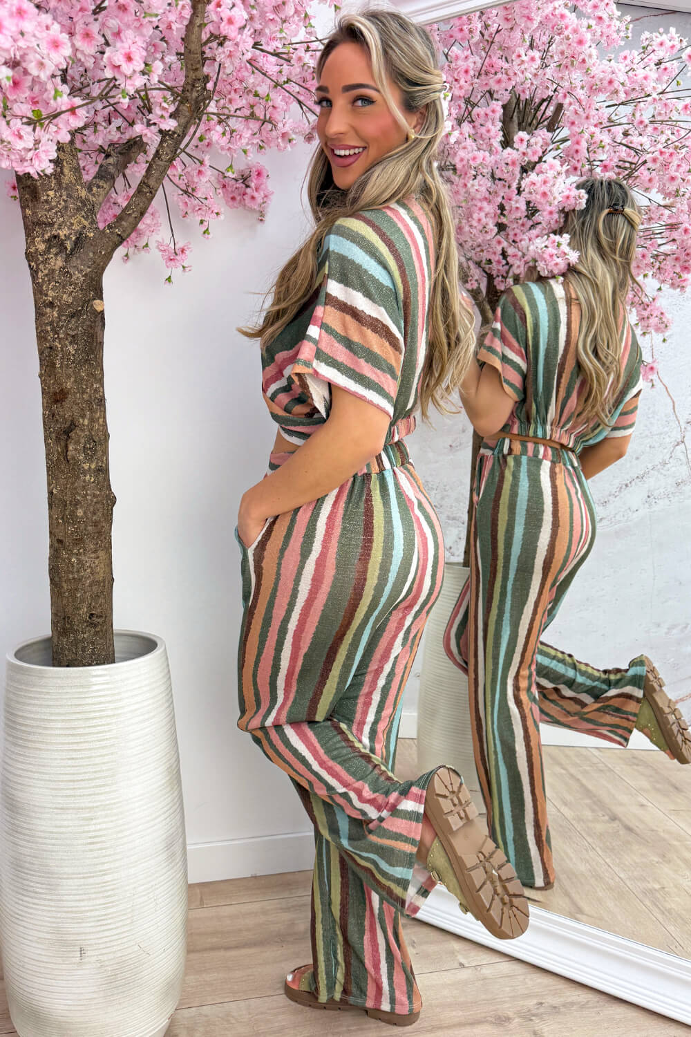 Coconut lurex co-ord - Army