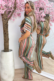 Coconut lurex co-ord - Army