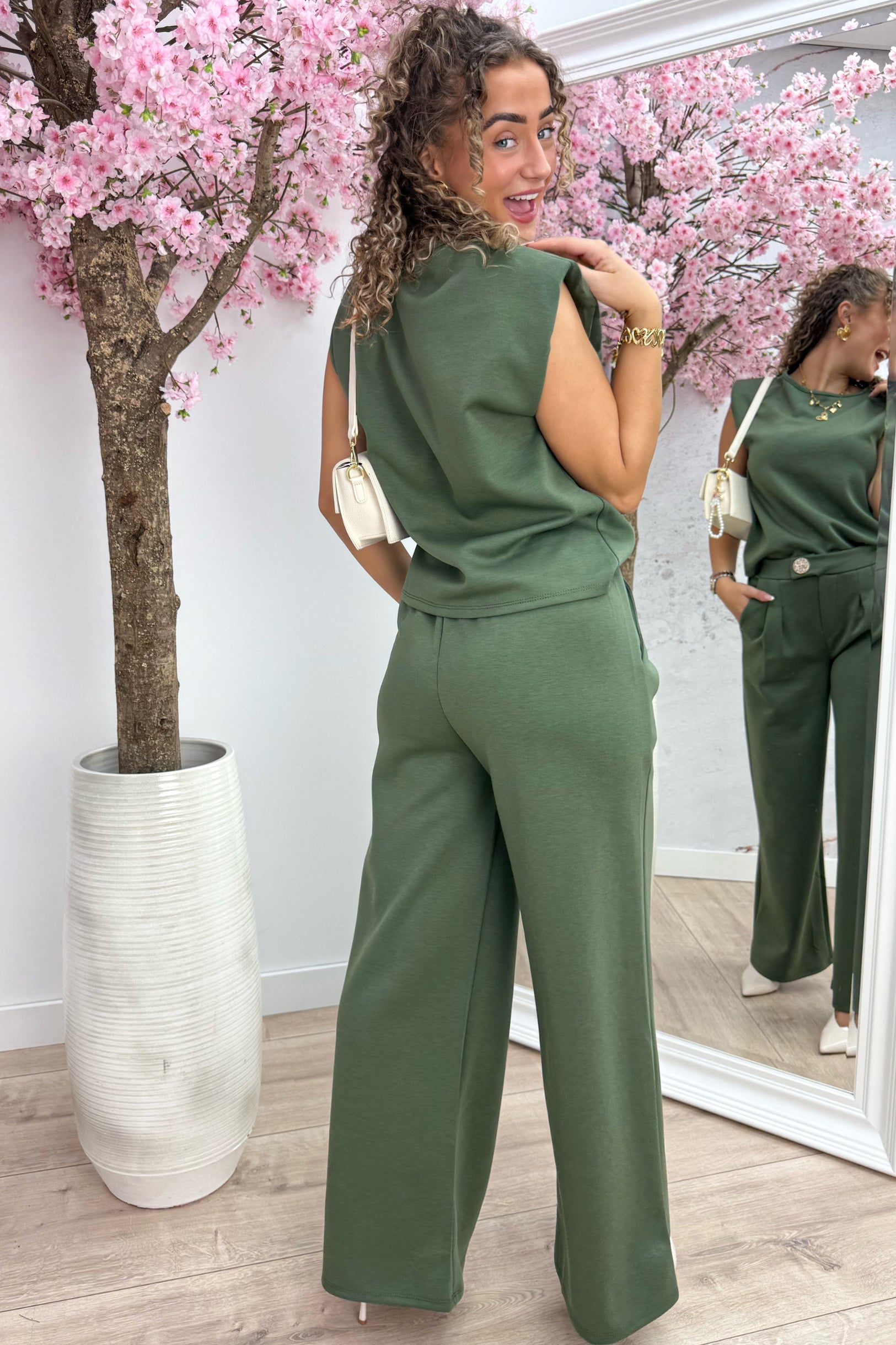 Looking cute but comfy co-ord - Army