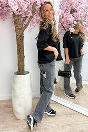 Little love T-shirt - Zwart