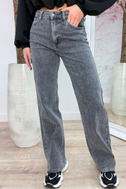 Straight leg full length jeans T6377-10 - Dk. grijs