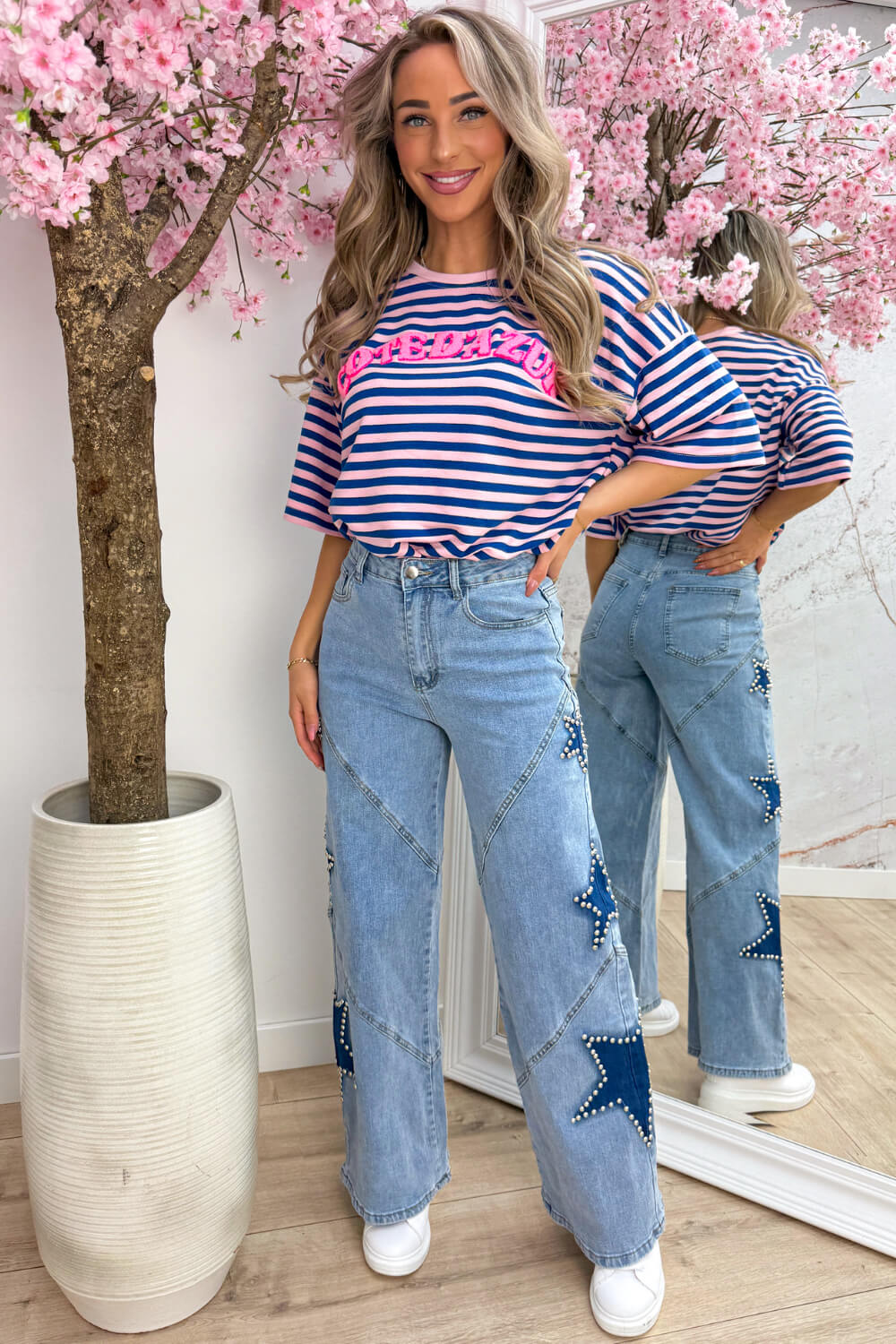 Côte d’Azur striped T-Shirt - Kobalt