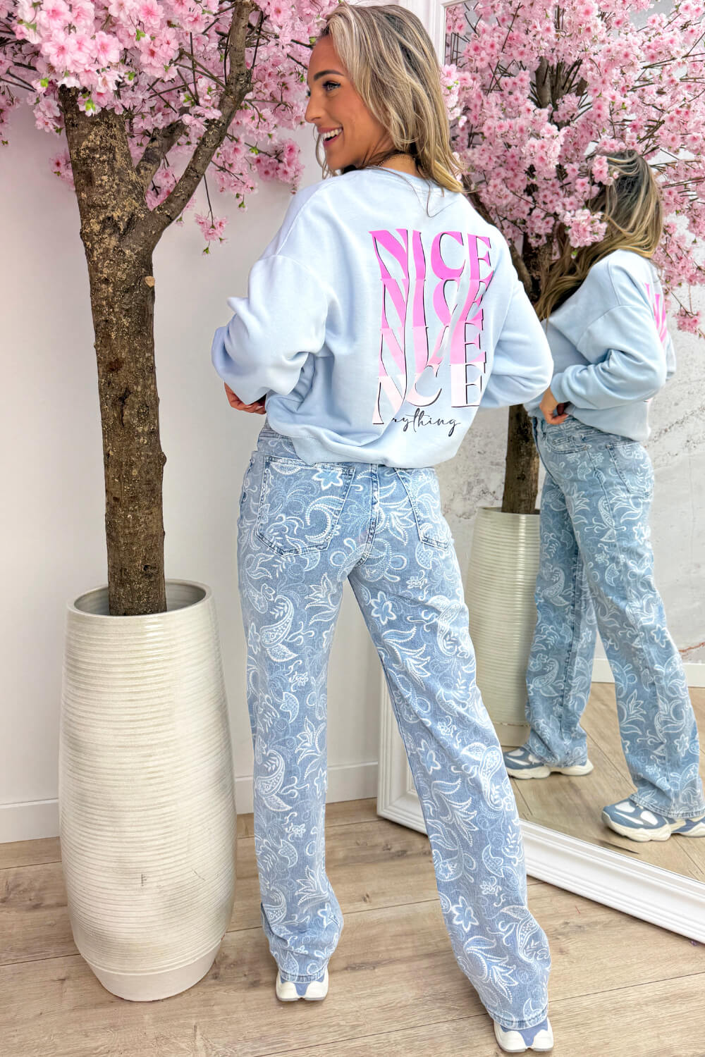 Nice everything sweater - Sky blue