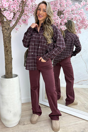Diamond checkered blouse - Bordeaux