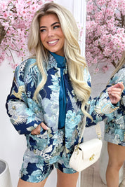 Sky blossom jacket - Petrol