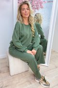 The sparkling side of comfy co-ord - Army