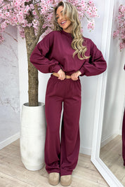 Chill moments comfy co-ord - Bordeaux